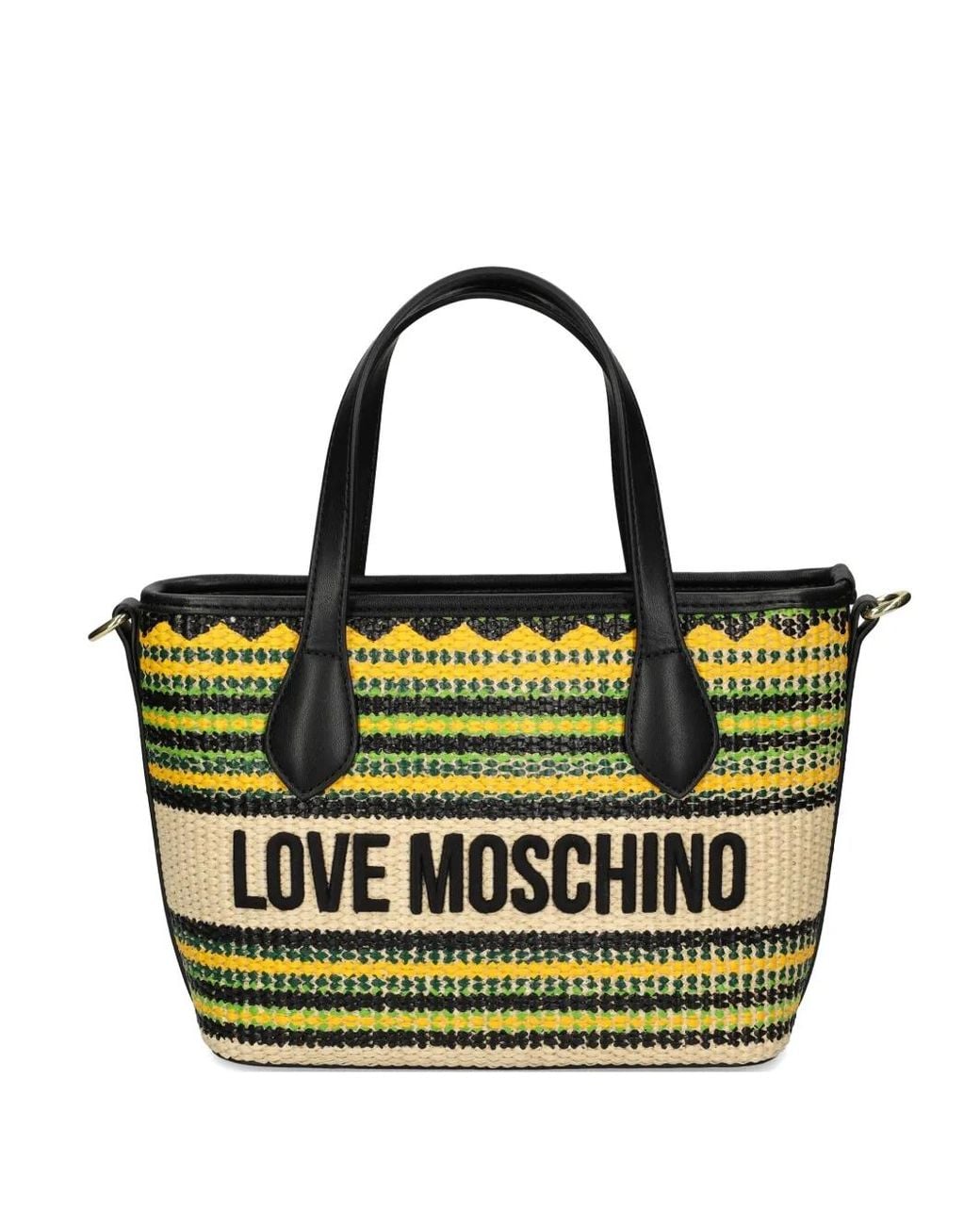 Love Moschino Metallic Striped Tote Bag