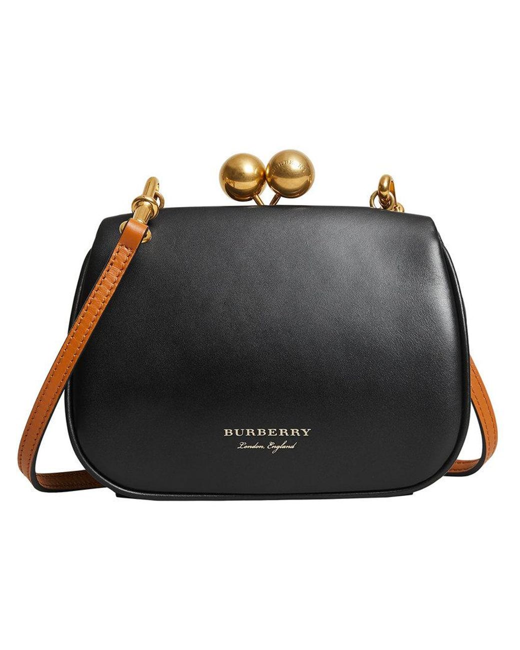 Burberry Leather Small Frame Clutch Bag in Black | Lyst