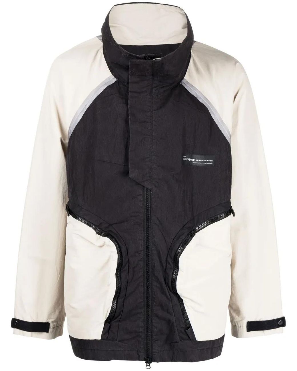 ISO.POETISM Black Two-Tone Padded Coat for men