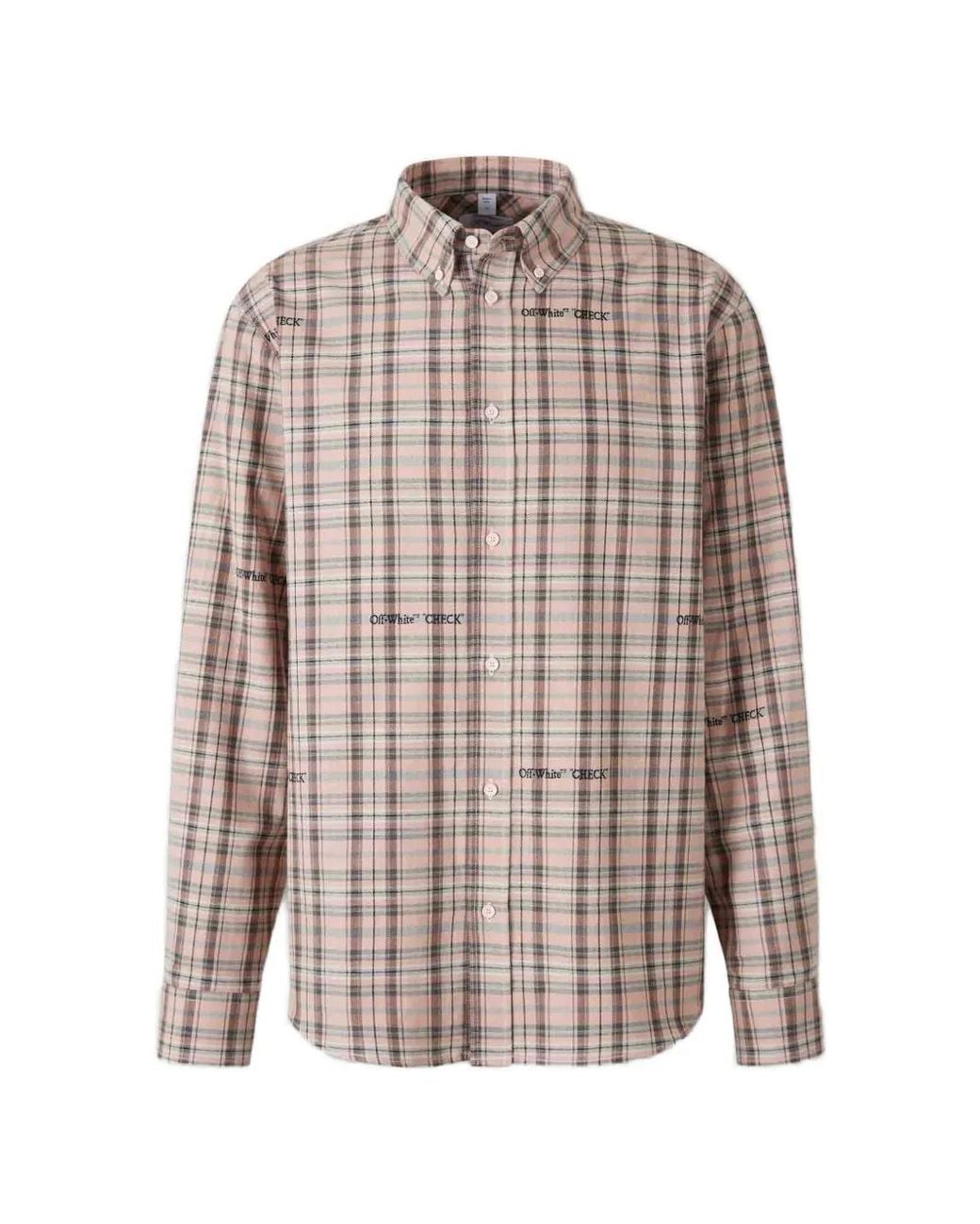 Off-White c/o Virgil Abloh Pink Check Button Shirt for men