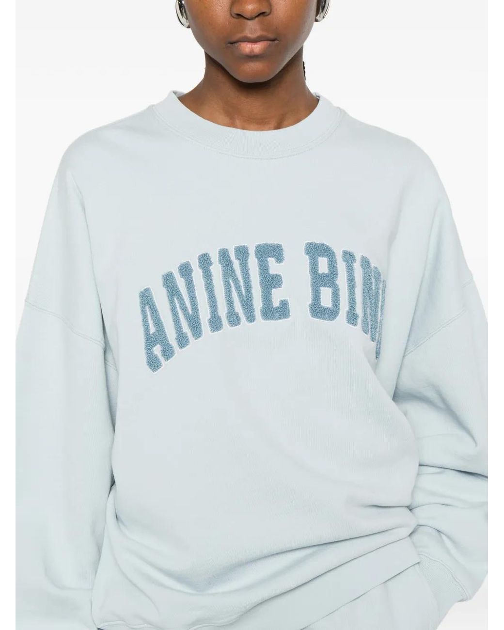 Anine Bing Blue Miles Sweatshirt Pale