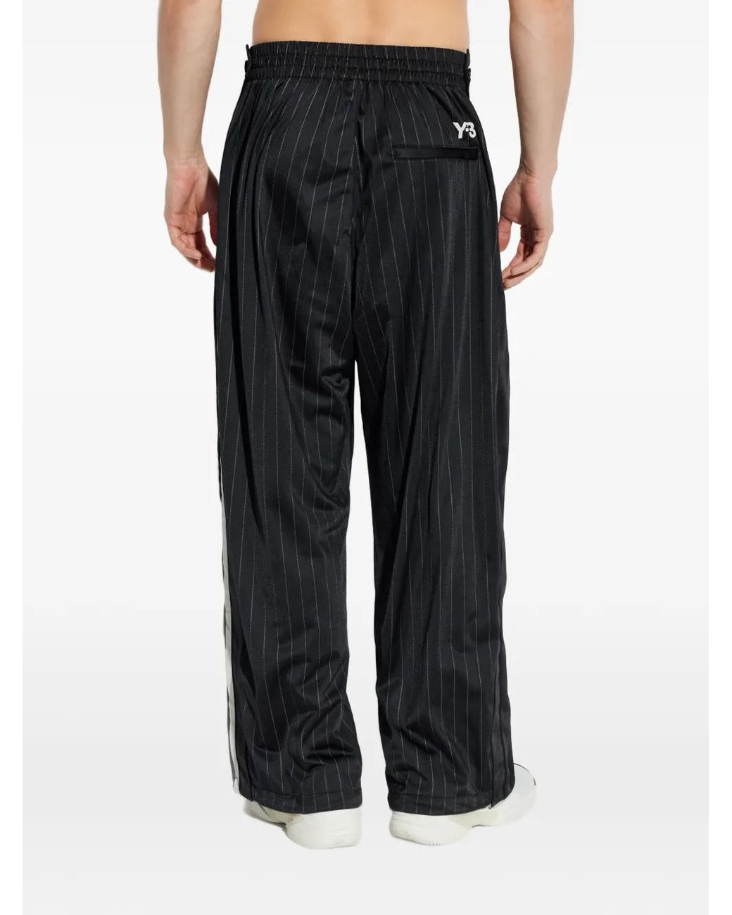 Adidas Blue Pinstripe Side-Stripe Track Pants for men