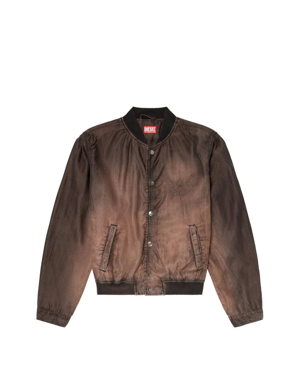 DIESEL Brown Embroidered Phoenix Bomber Jacket for men