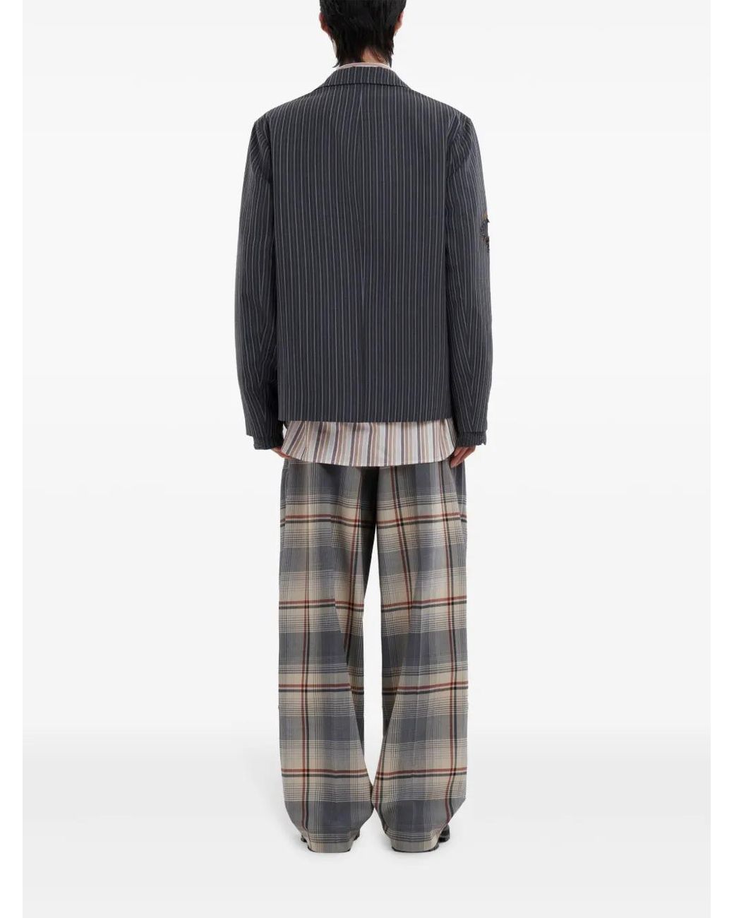 Blazer Rayé À Effet Usé Marni pour homme en coloris Black