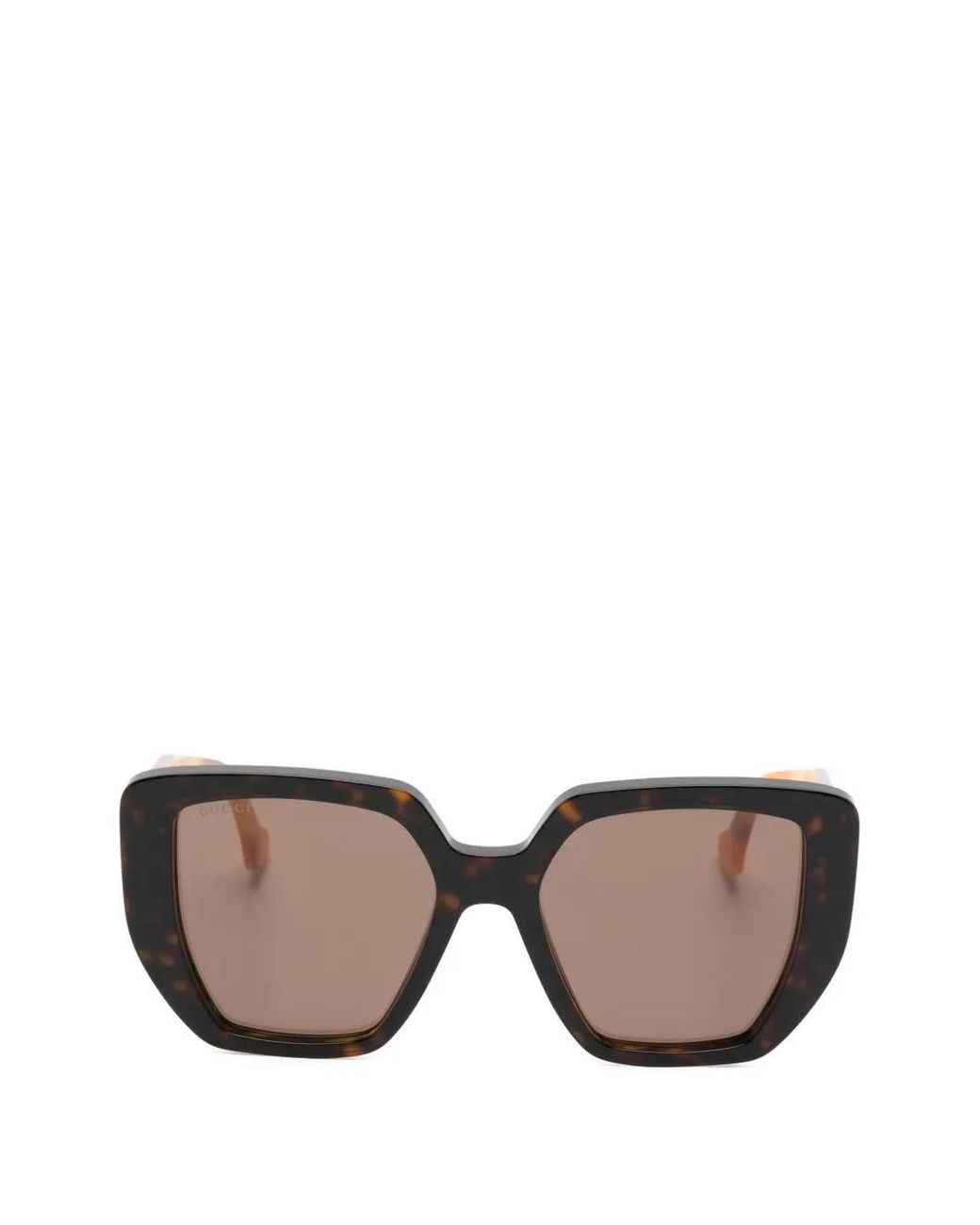 Gucci Gray Double G Geometric-Frame Sunglasses