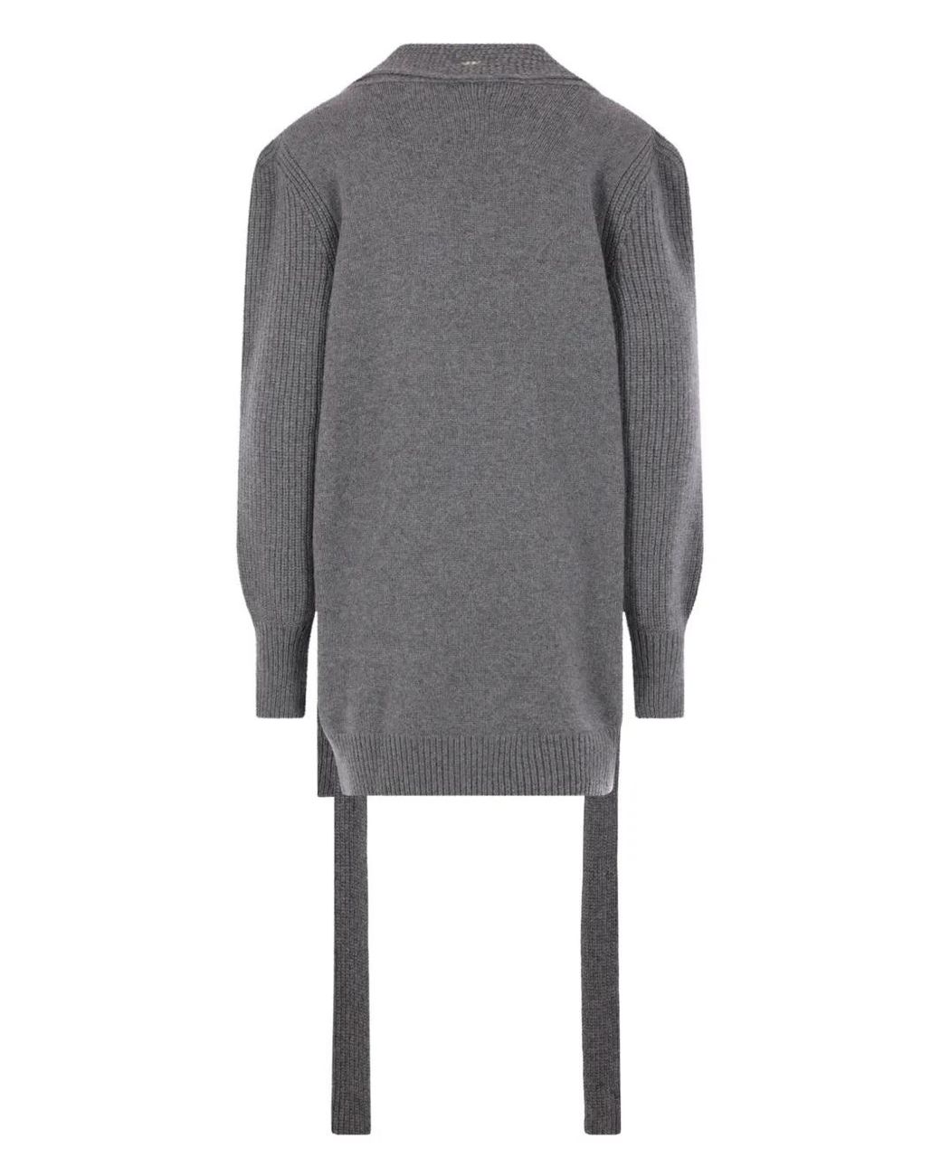 Sa Su Phi Gray Buttoned Tie Cardigan