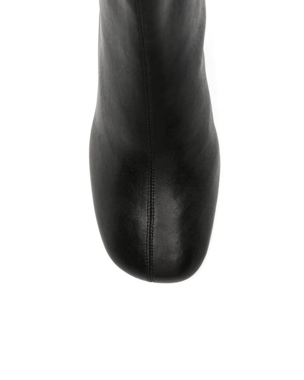 Le Monde Beryl Black Mica Leather Ankle Boots