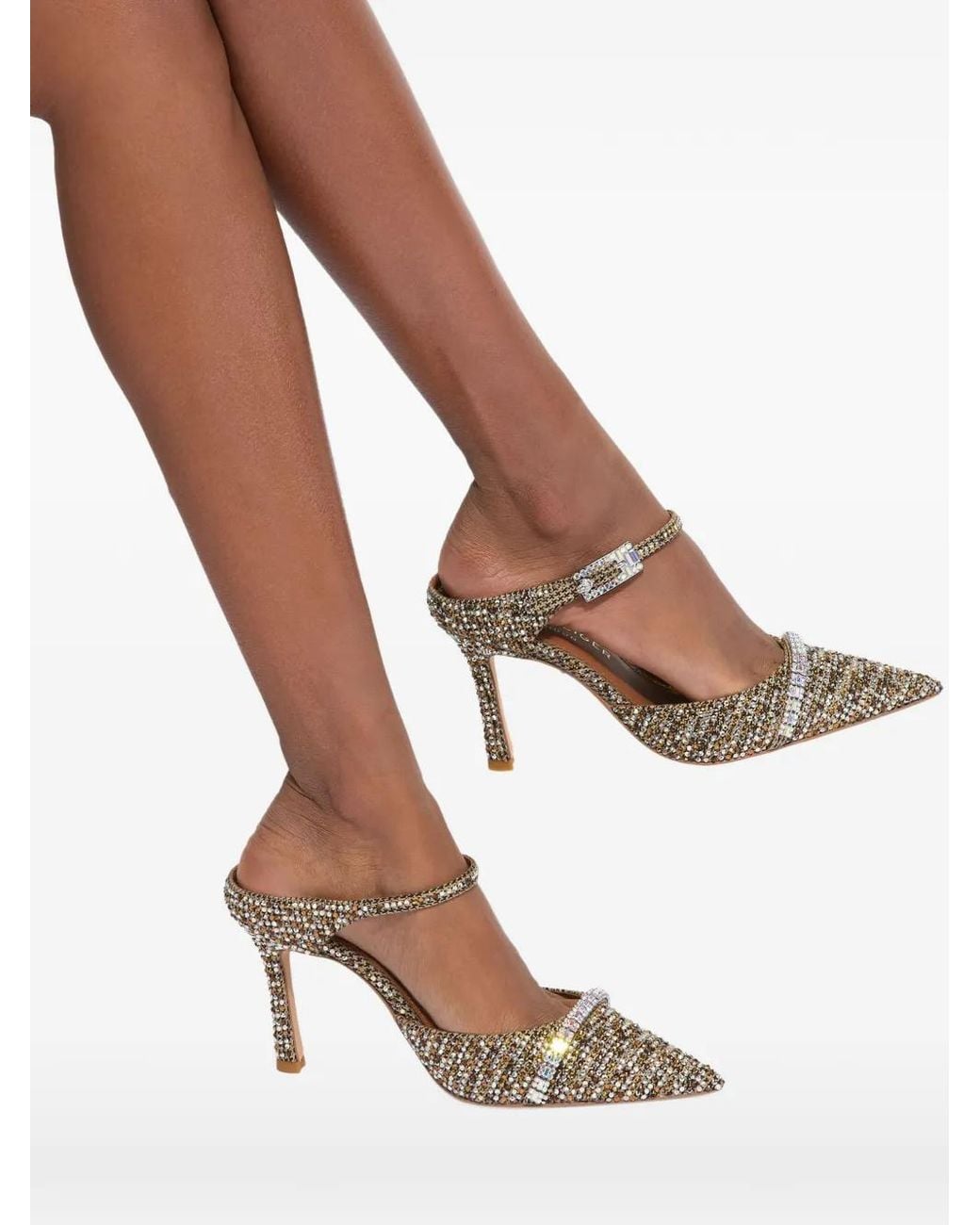 Kurt Geiger Metallic Strass Point Pumps