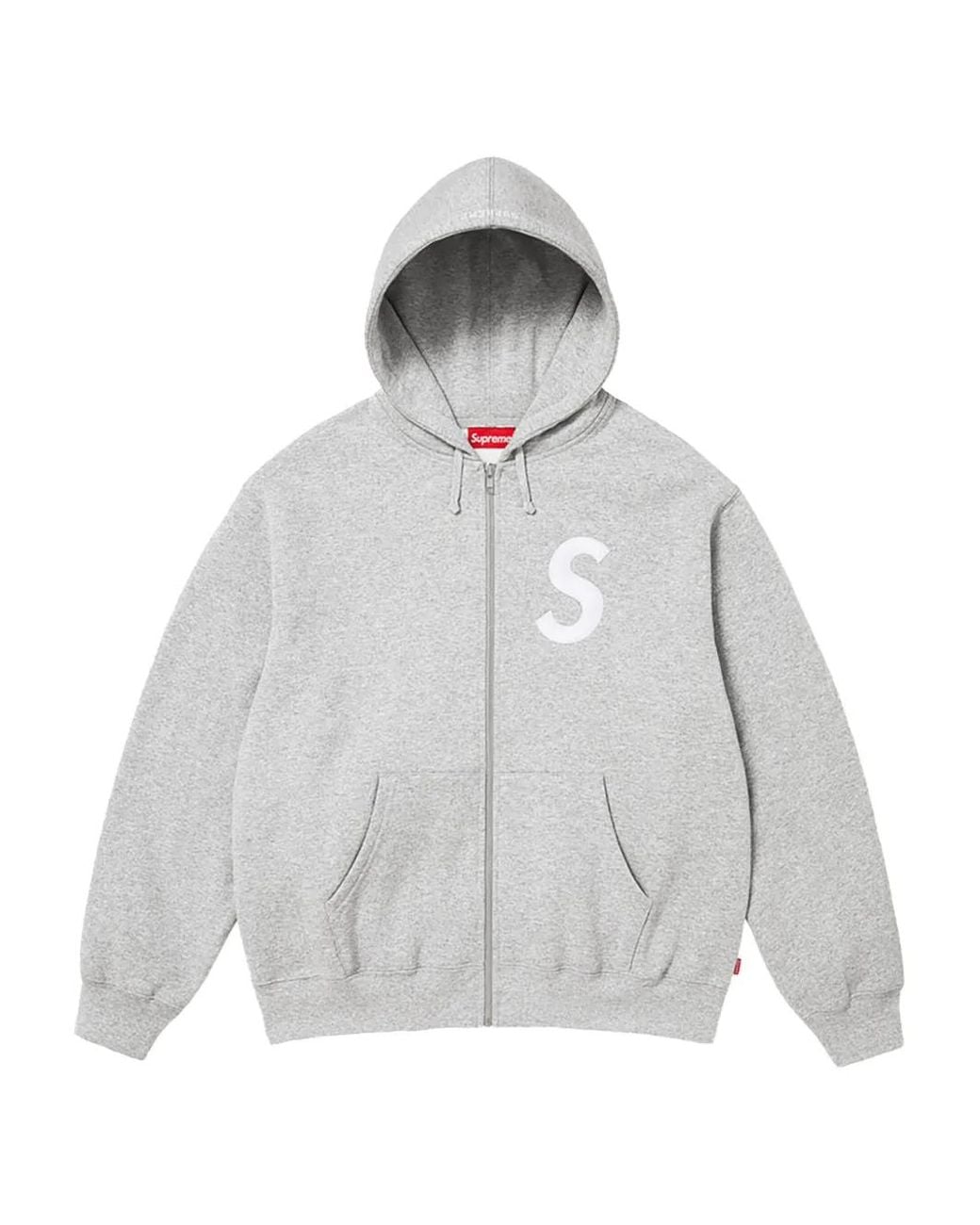 supreme-grey-Hoodie-Zippe-A-