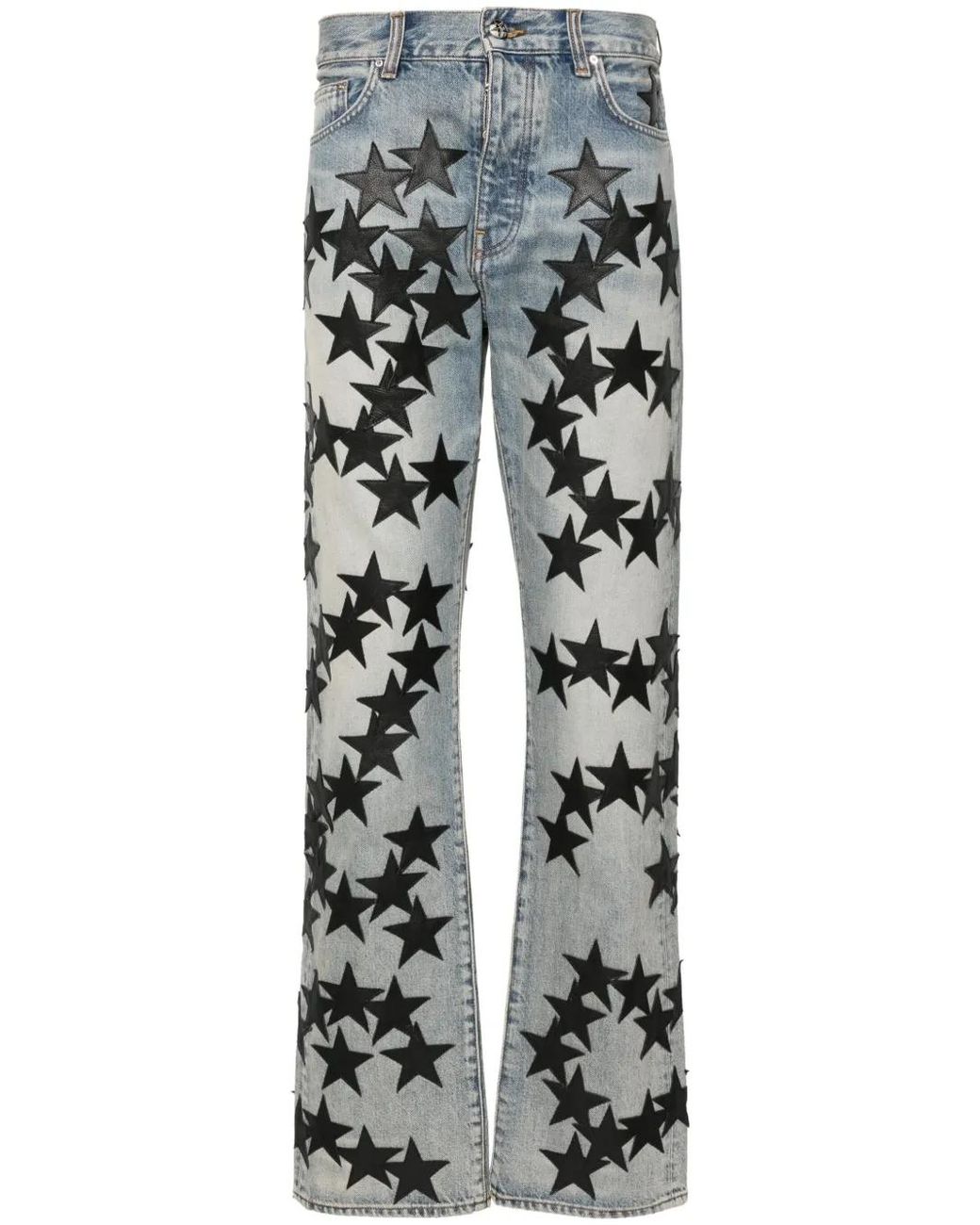 Amiri Gray Chemist Mid-Rise Straight-Leg Jeans for men