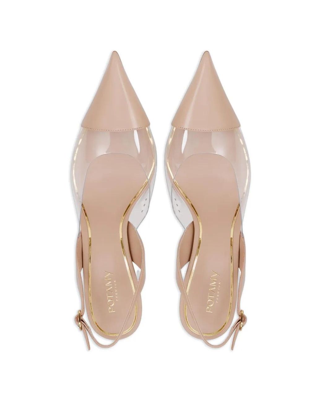 POTAMY White Slingback-Pumps
