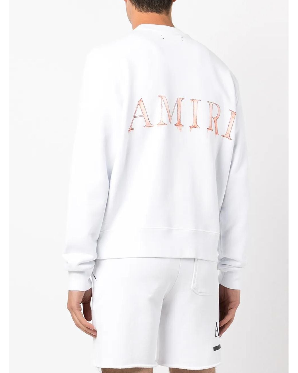 Amiri White Logo-Lettering Sweatshirt for men