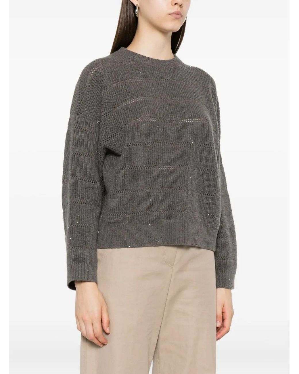 Brunello Cucinelli Gray Sweaters