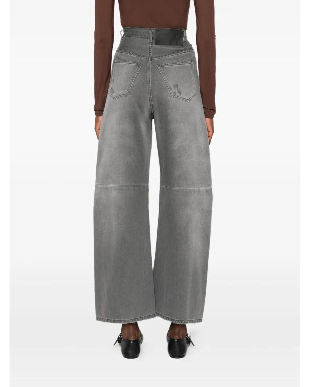 MM6 by Maison Margiela Gray Distressed Jeans