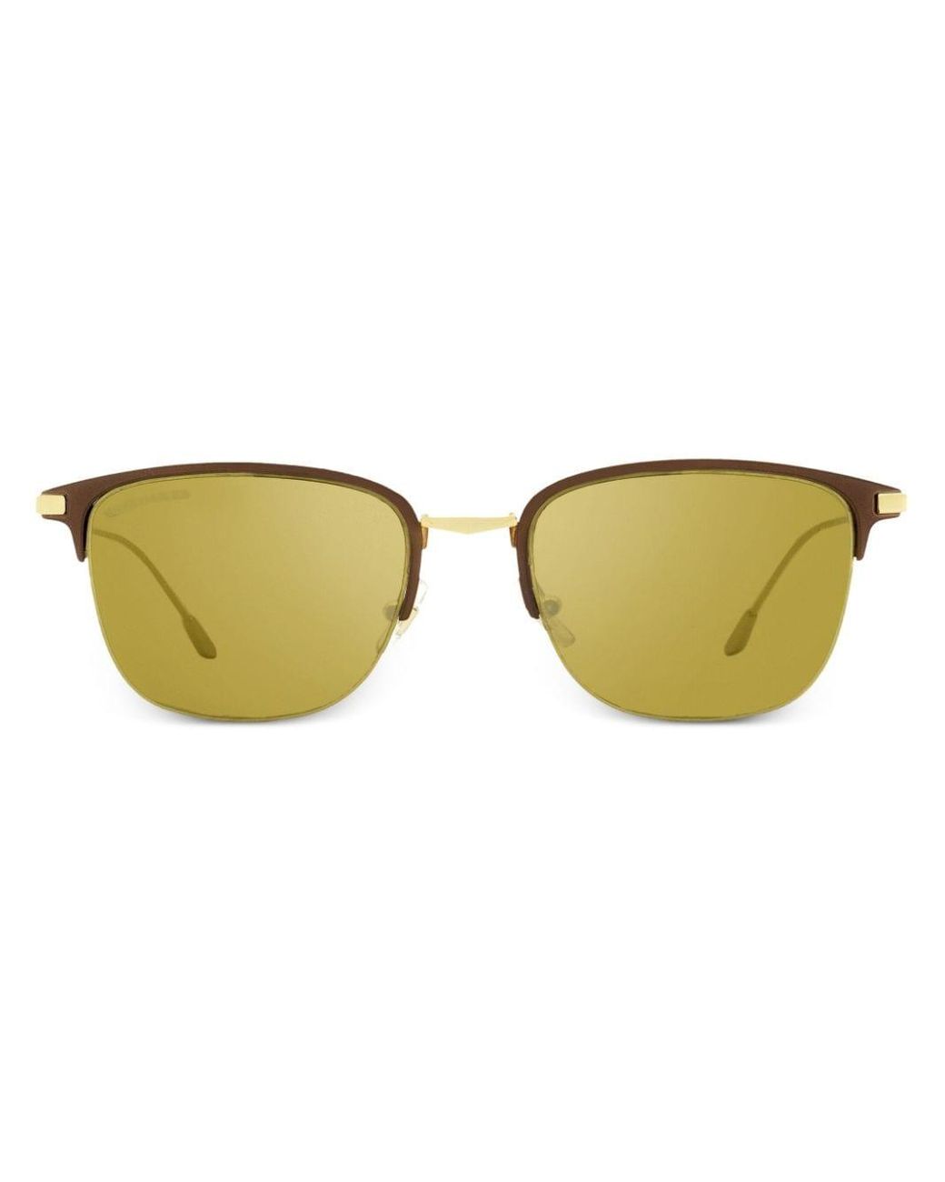 Longines Clubmaster-frame Tinted Sunglasses in Yellow for Men