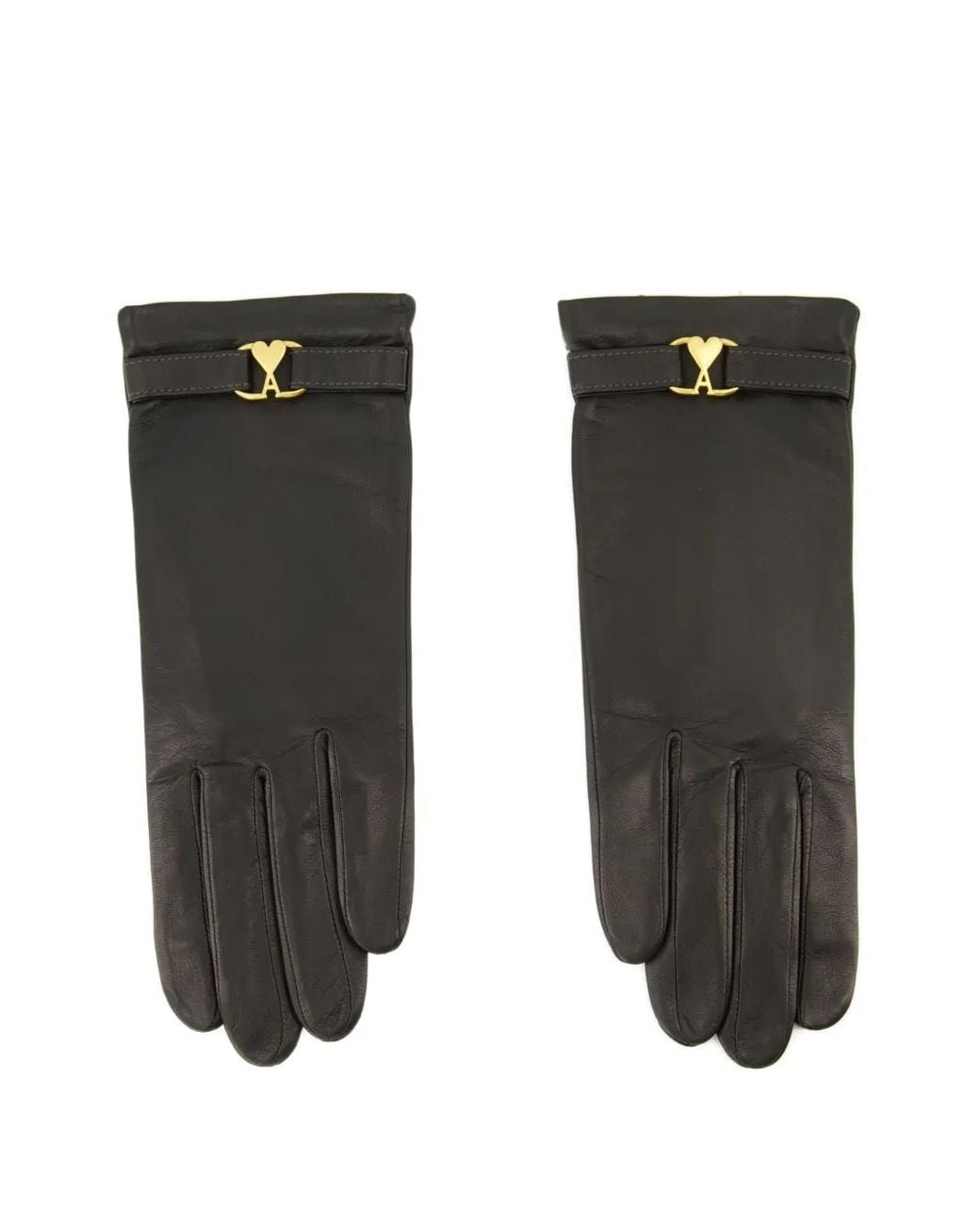 AMI Black Lambskin Gloves