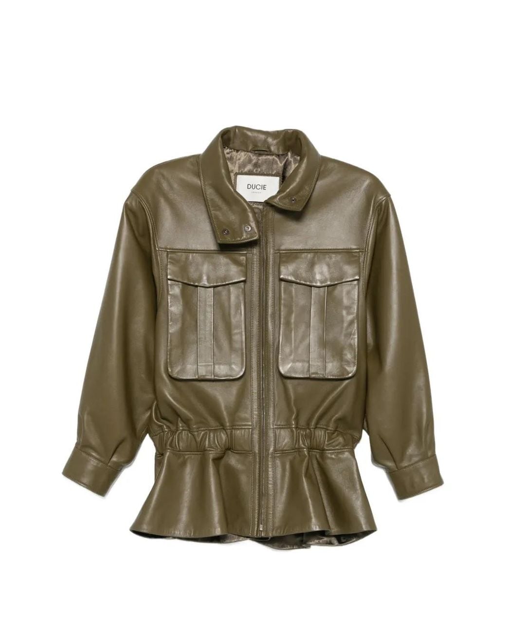 DUCIE Green Hope Cinched-Waist Jacket