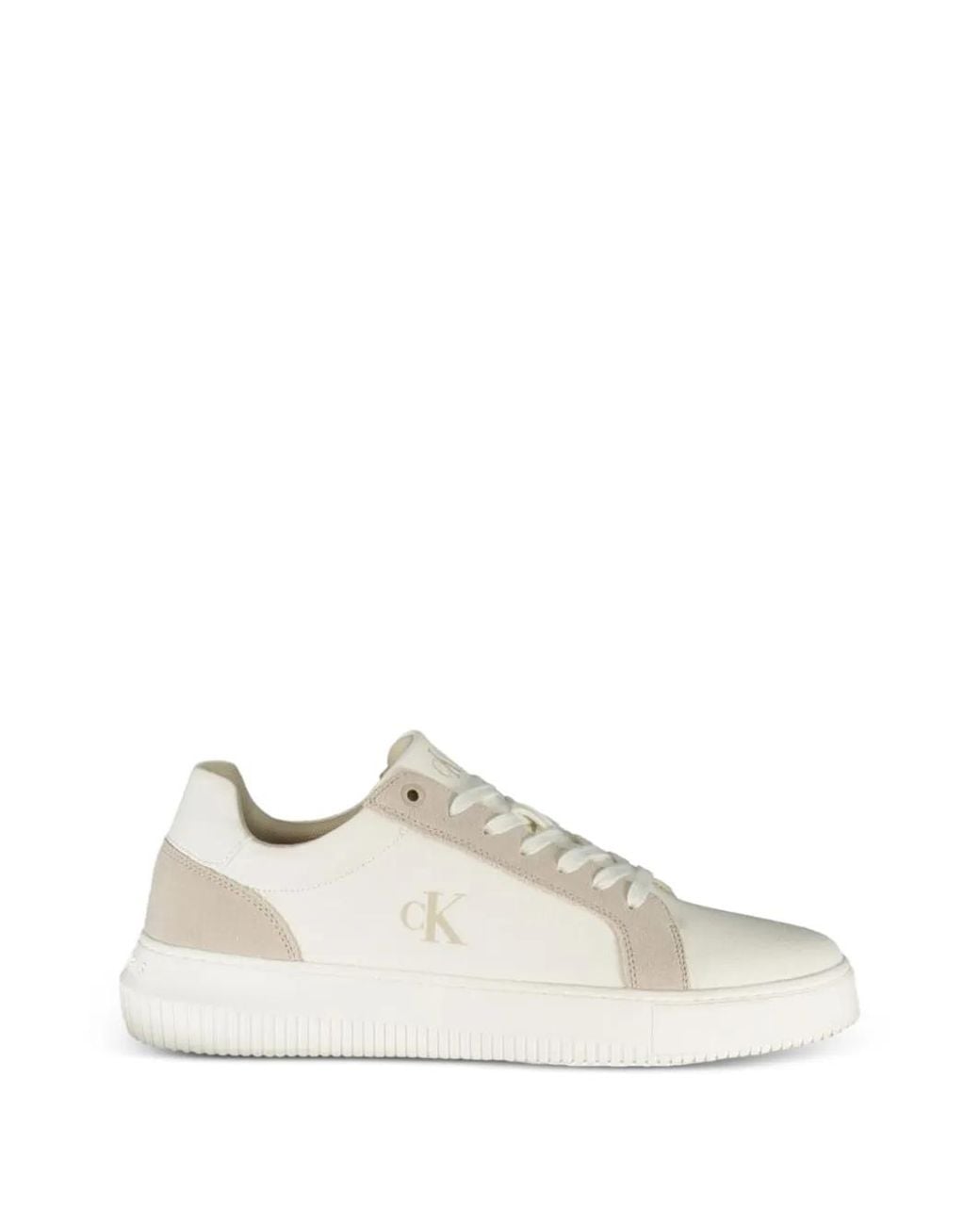 Calvin Klein White Polyurethane Sneaker for men