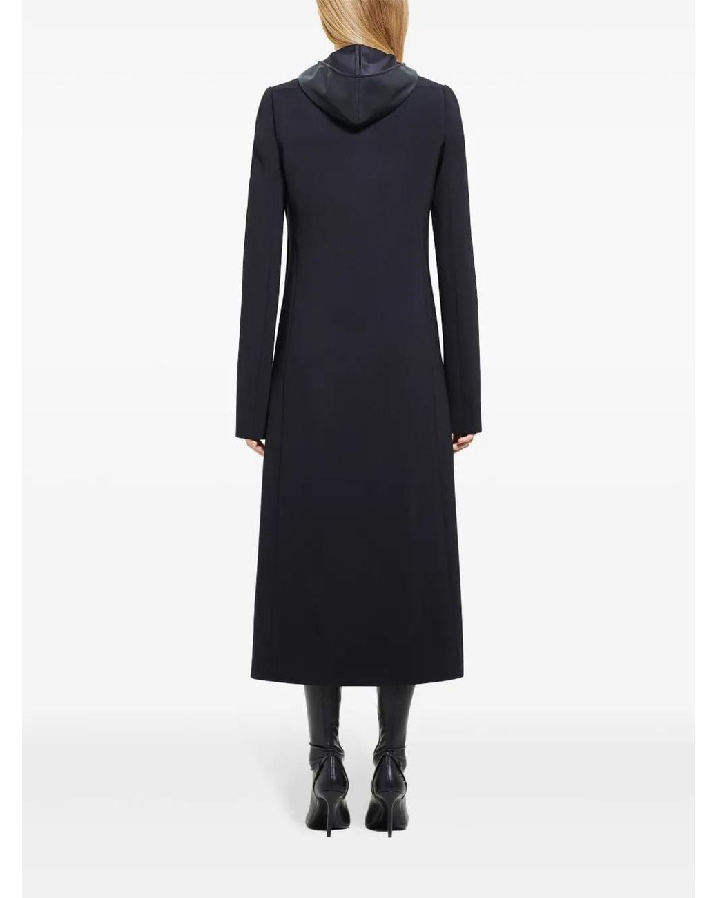 Courreges Blue Buttoned Tailored Coat