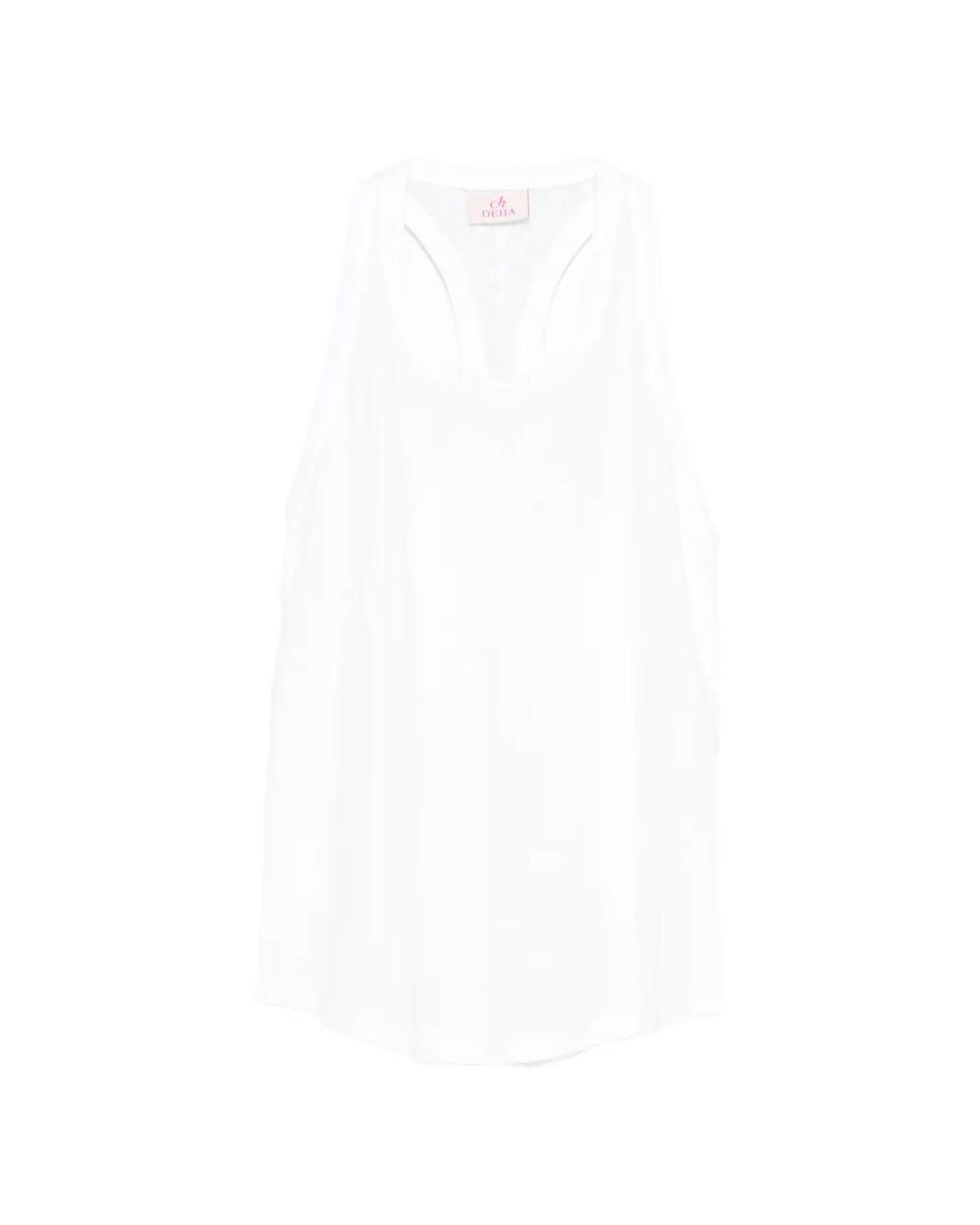 Deha White Racer-Back Tank Top