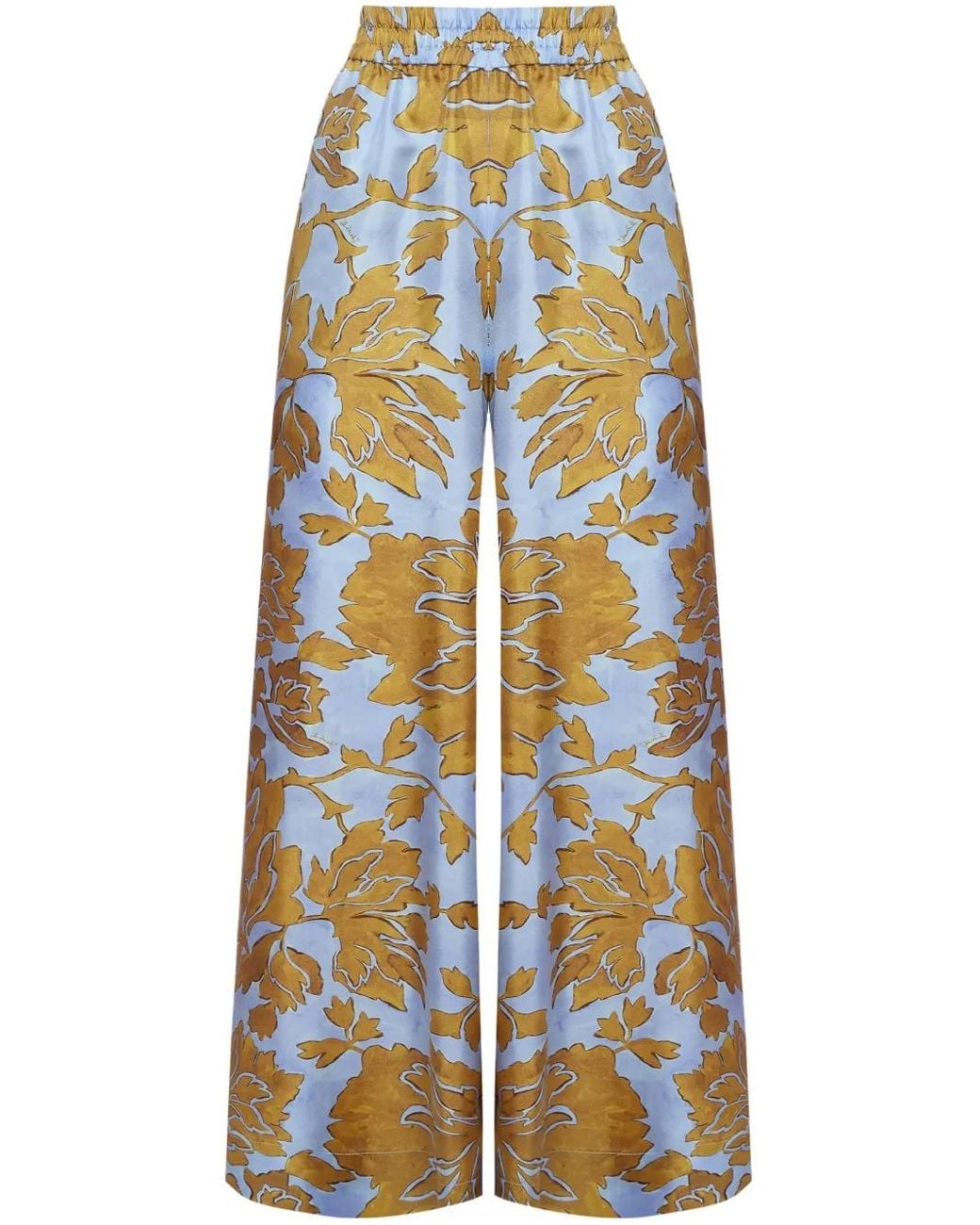 LaDoubleJ Blue Silk Palazzo Trousers