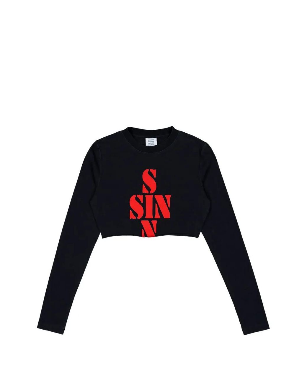 Vetements Black Cropped T-Shirt
