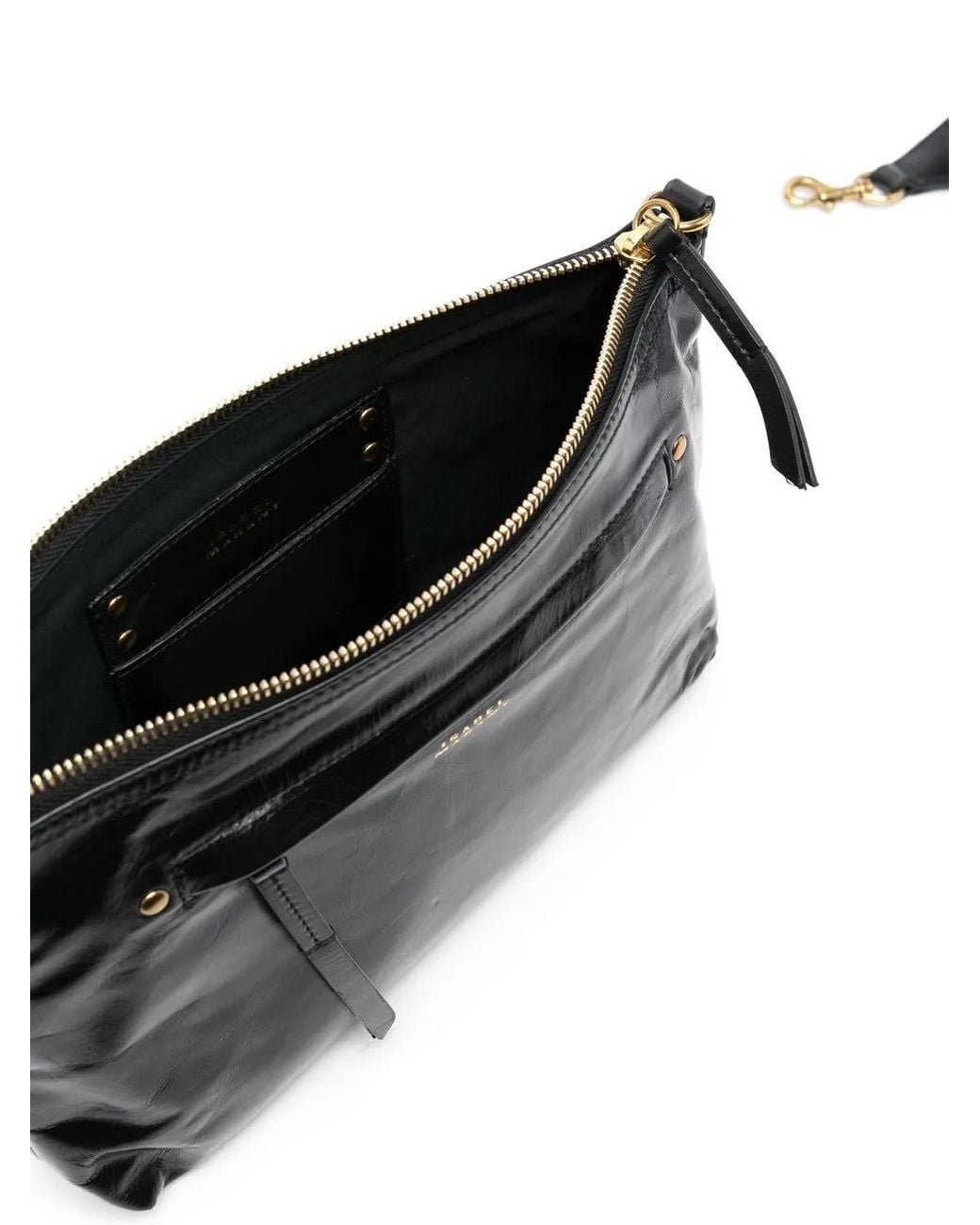 Isabel Marant Black Nessah Soft Leather Shoulder Bag
