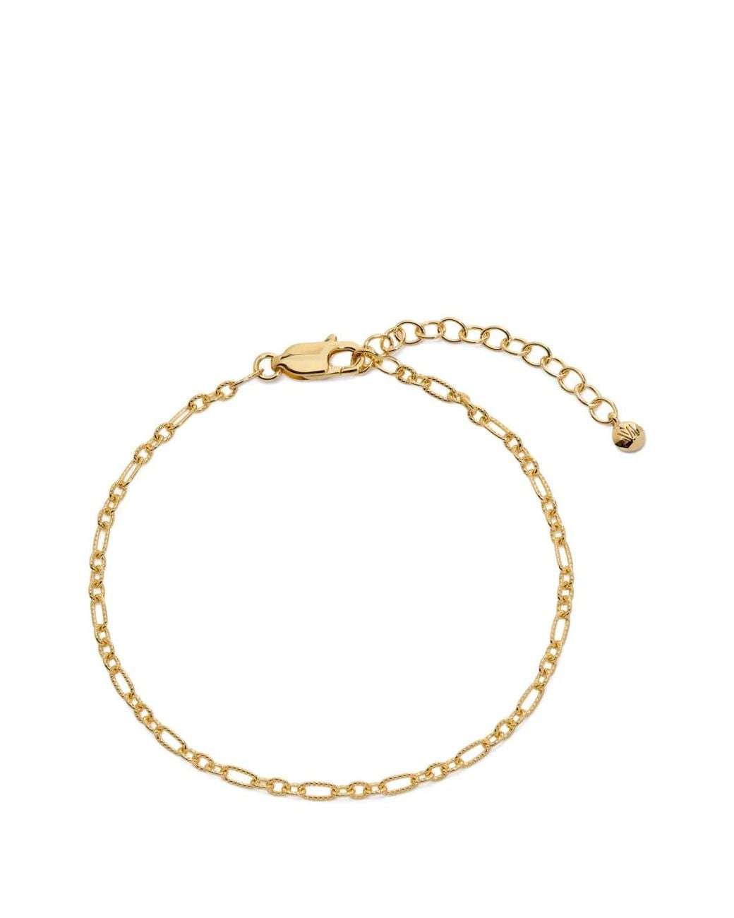 Monica Vinader Metallic Textured Link Chain Bracelet