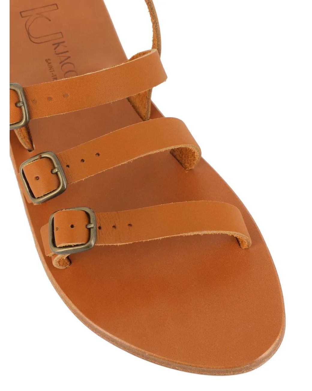 K. Jacques Brown Aldwin Strappy Sandals