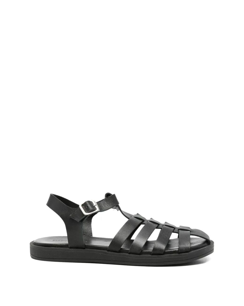 SERGIO MORETTI FIRENZE White Cage-Strap Buckle-Fastening Sandals