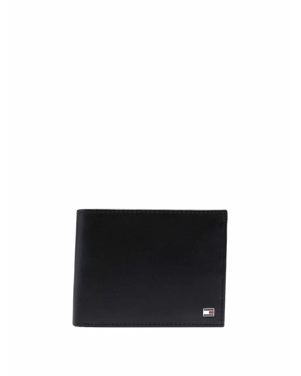 Tommy Hilfiger Black Logo-Plaque Wallet for men