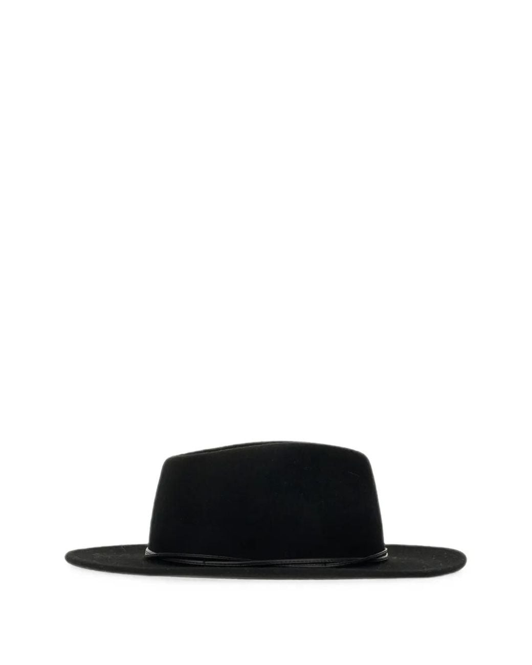 Gallo White Leather-Strap Fedora Hat for men