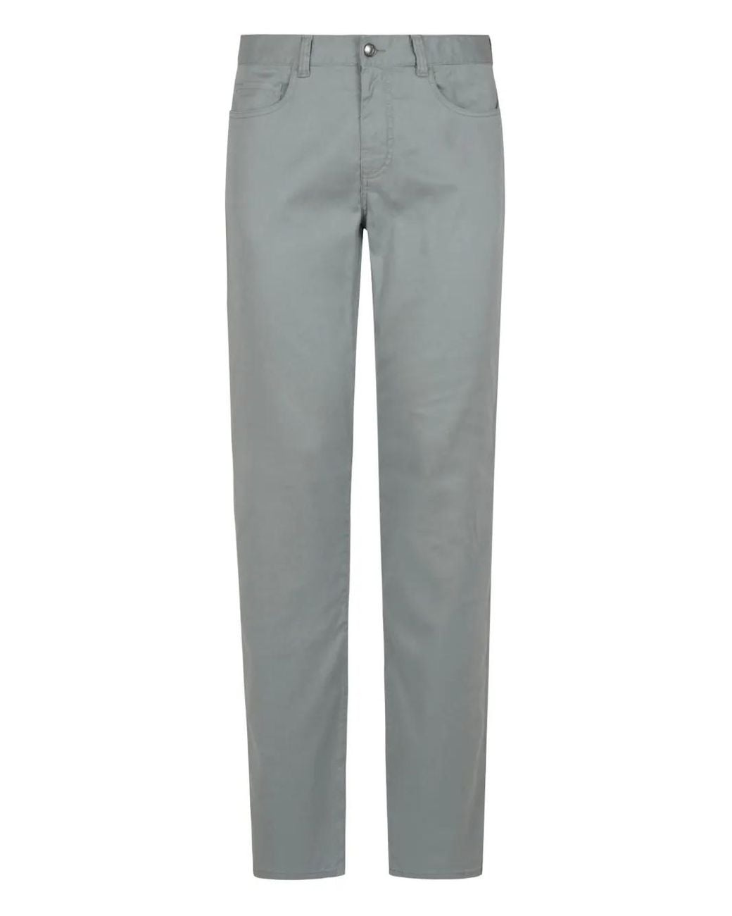 Canali Gray Slim-Cut Trousers for men