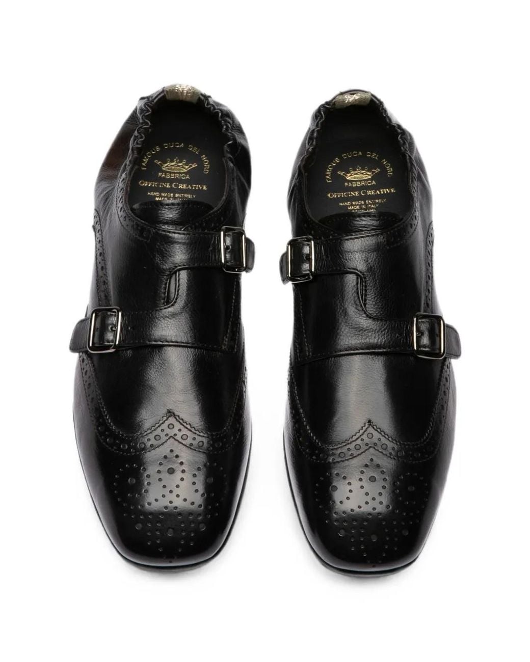 Officine Creative Black Buckle-Fastening Oxford Shoes