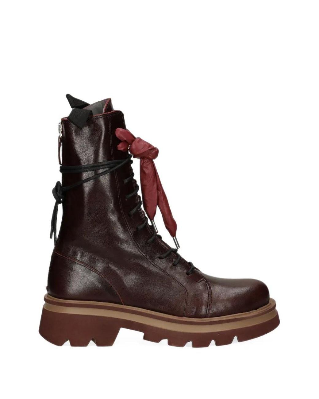 Patrizia Bonfanti Brown Scorpio Lace-Up Leather Ankle Boots