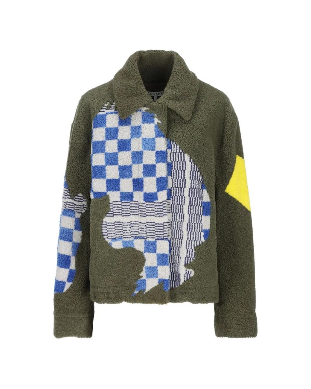 Loewe Green Shearling Bomber Jacket