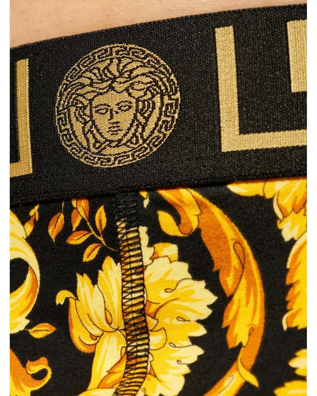 Versace Yellow Patterned Boxers for men