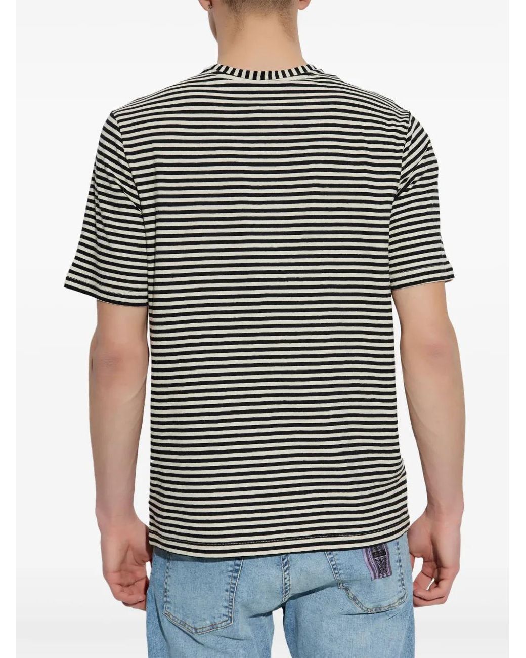 Tシャツ・カットソー Paul Smith MENS REGULAR FIT STRIPE T-SHIRT DREAM Paul Smith Regular Fit Stripe T-Shirt Dream in Black for Men