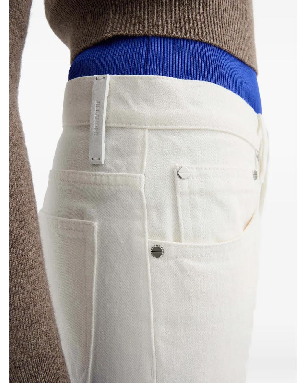 Jil Sander White Flared Jeans