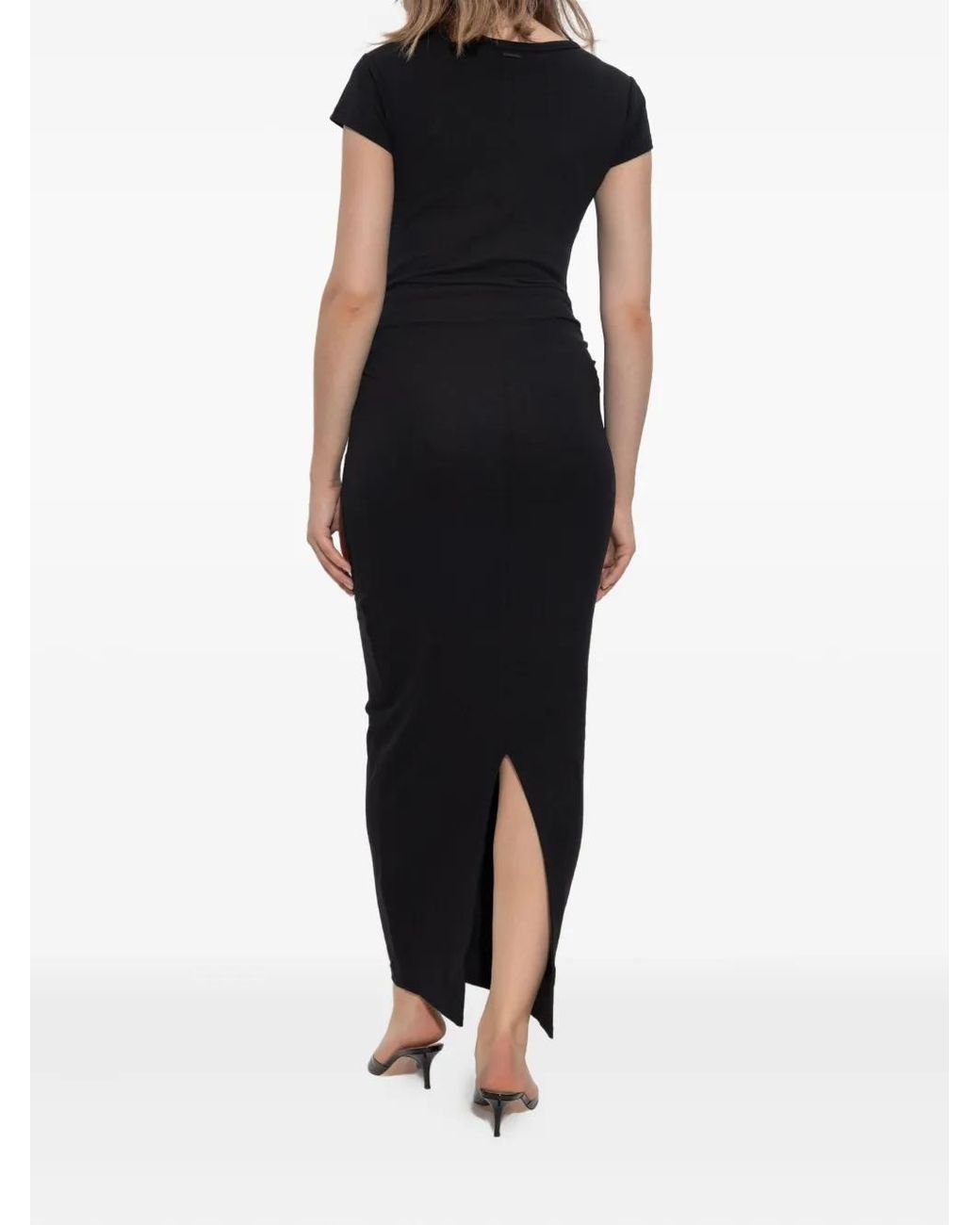 AllSaints Black Katarina Short-Sleeve Dress