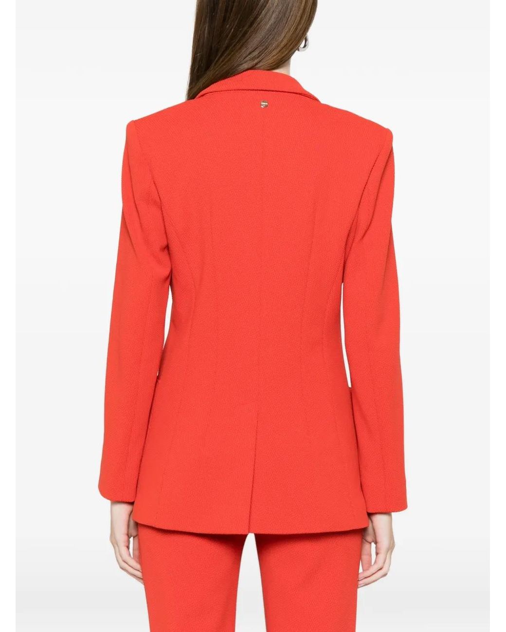 Marc Cain Red Double-Breasted Blazer