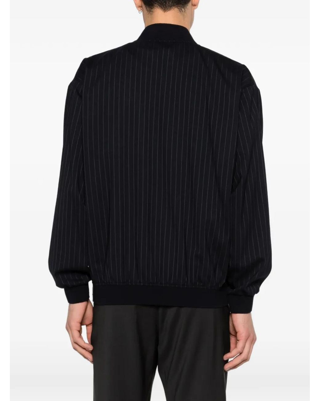 Chaqueta Bómber A Rayas Diplomáticas Barena de hombre de color Black