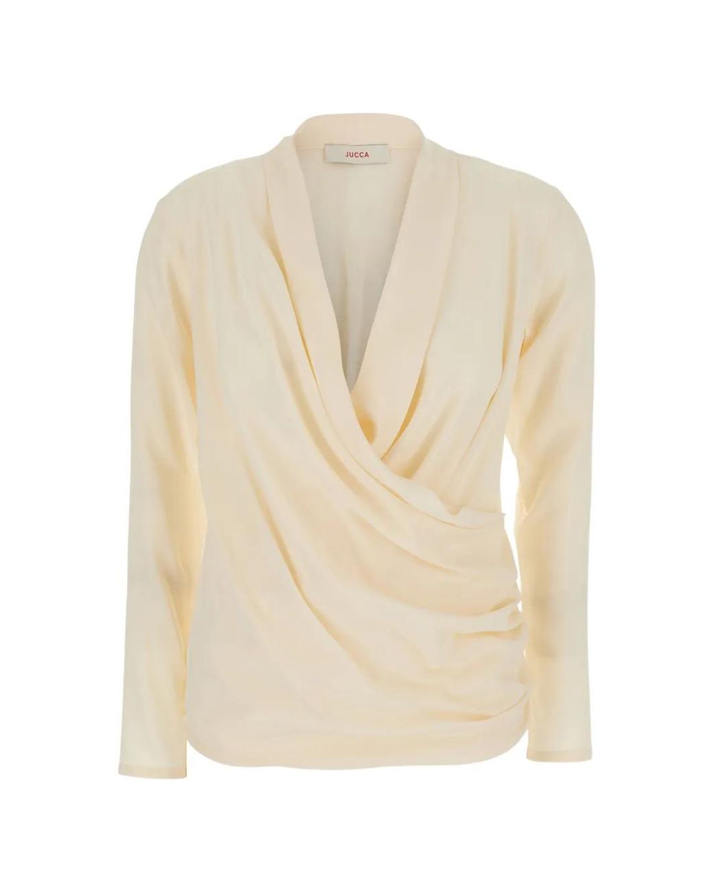 Jucca White Draped Blouse
