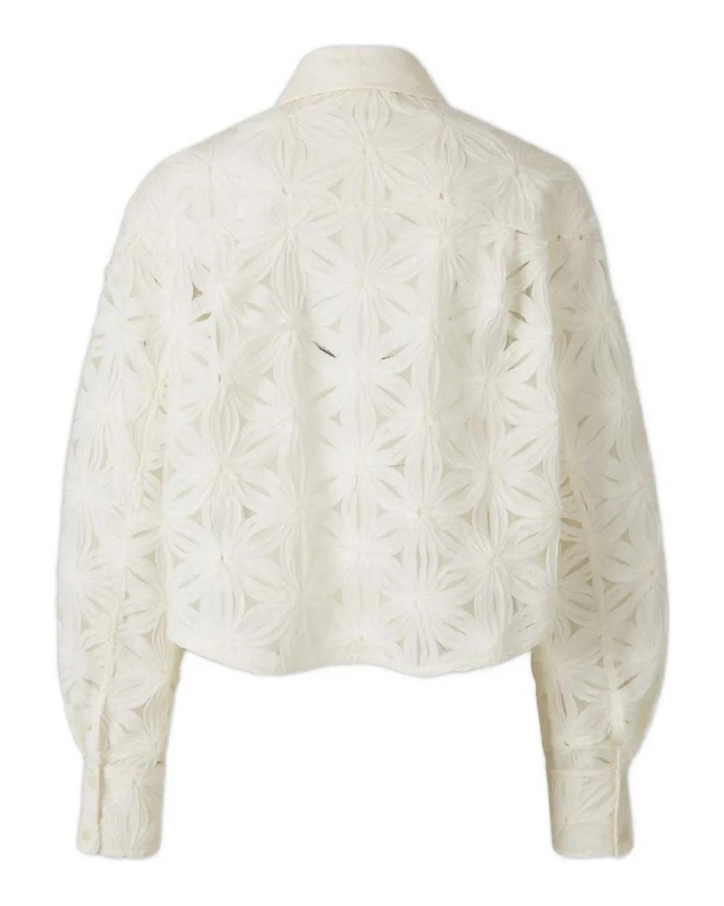 Jonathan Simkhai White Floral Buttoned Shirt