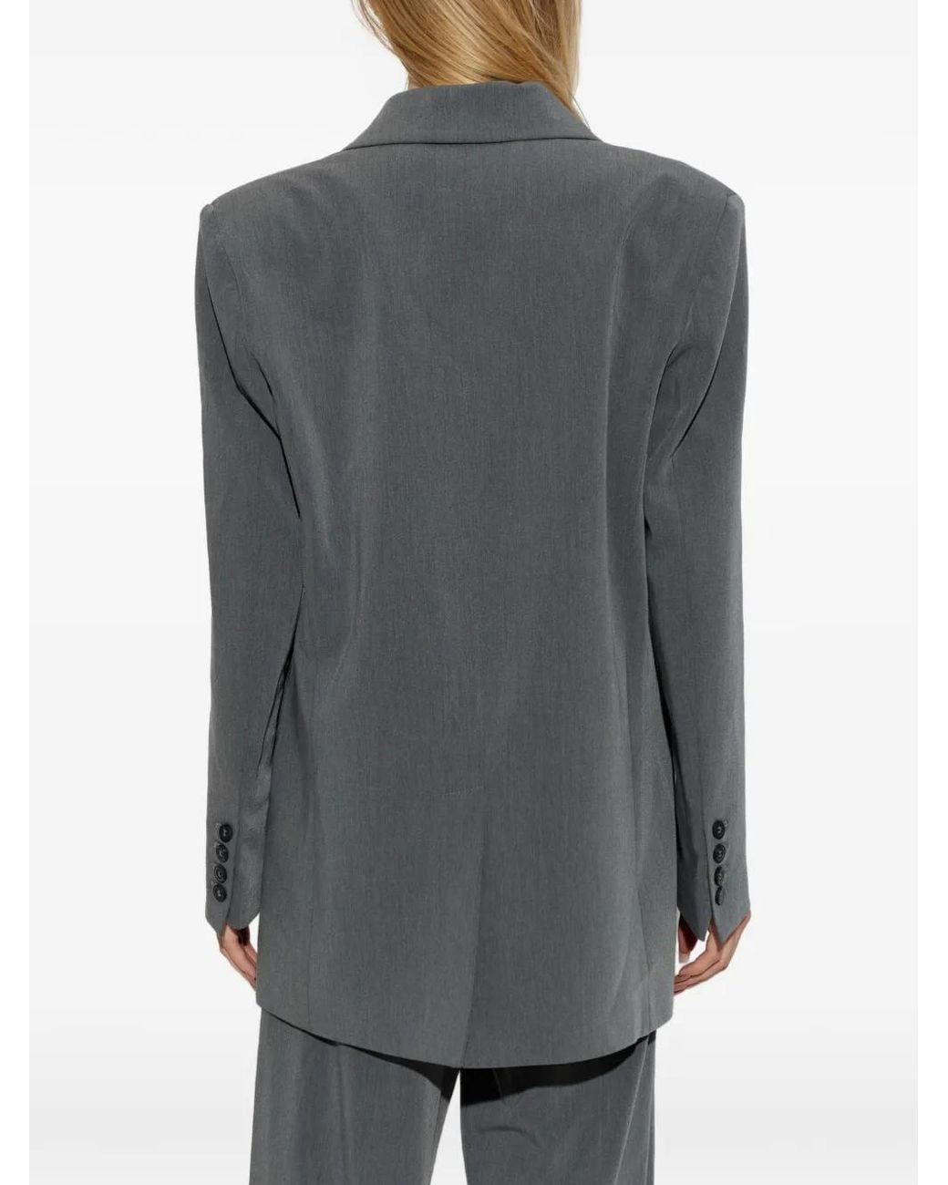 Akep Gray Single-Breasted Blazer