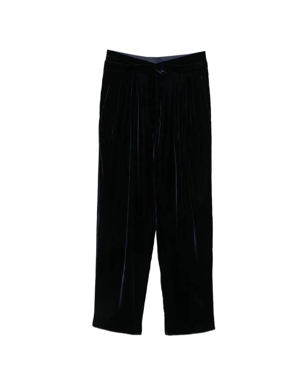 Giorgio Armani Black Pleated Pants