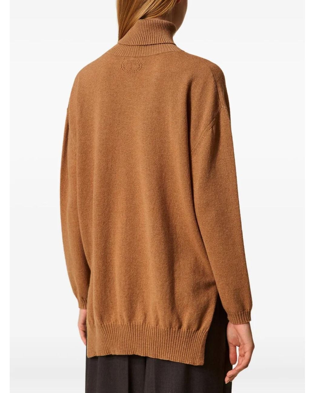Twinset Brown Turtle Neck Sweater