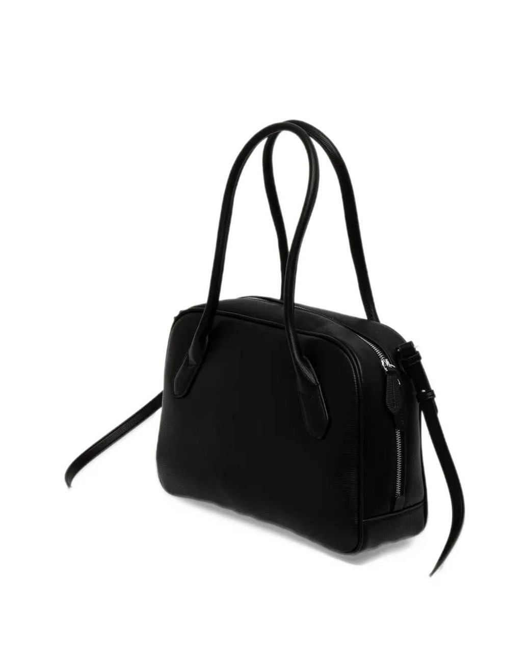 Pebbeld ARMANI EXCHANGE Logo-Print Pebbled-Effect Tote Bag in Black | Lyst