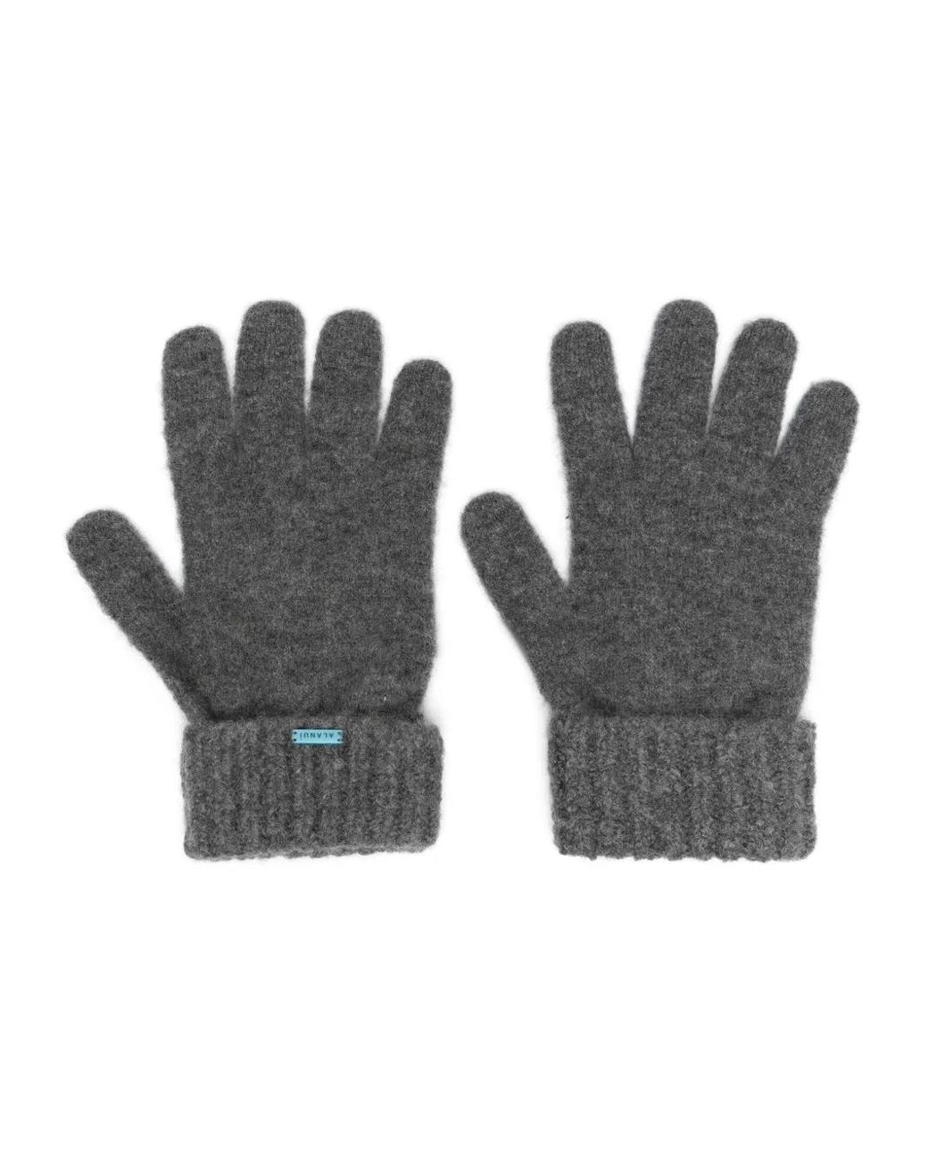 Alanui Gray Finest Cashmere-Silk Gloves for men