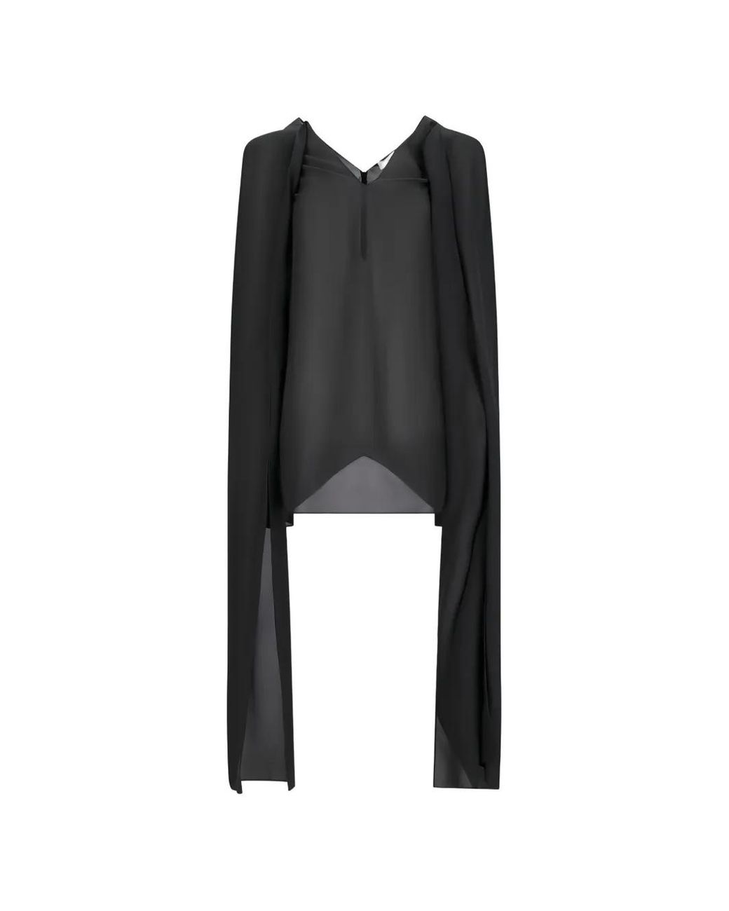 The Row Black V-Neck Top